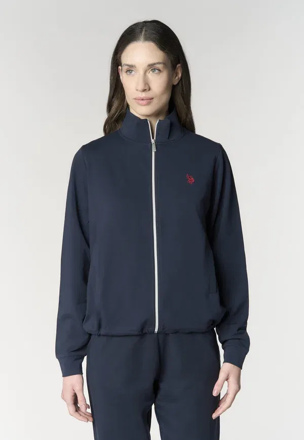 Толстовка на молнии из хлопка Zip-up sweatshirt U.S. Polo Assn., blu, синий