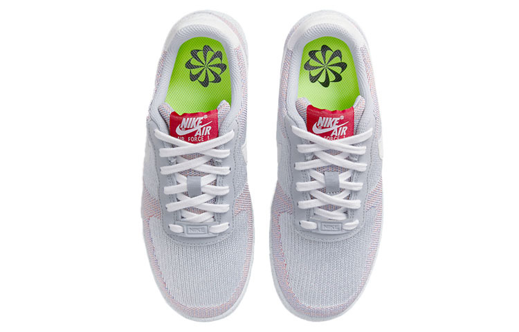 Кроссовки Nike Air Force 1 Low Crater Flyknit, серый/белый — фото 4