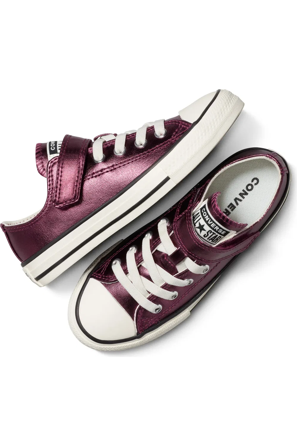 Кеды детские металлик на низком подъеме Chuck Taylor All Star Converse, Mesa Rose/Egret/Black — фото 3