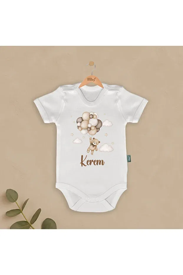Детское боди-комбинезон для новорожденных с принтом Balloon Design Can Baby, Белый