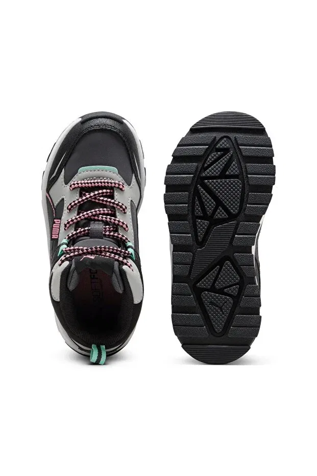 Детские ботинки для девочек с принтом Evolve Trail PS Puma, Gray — фото 4
