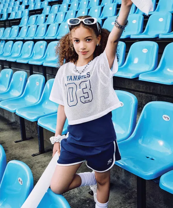 Комплект тишотка и шорты Sportive Varsity, Mlb Kids, navy — фото 3