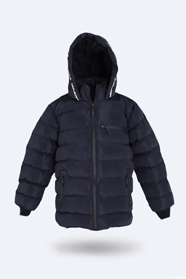 Детское пальто для девочек зимнее Captain Slazenger, Navy Blue — фото 3