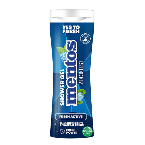 

Гель для душа и шампунь для волос 2в1 для мужчин, 300 мл Mentos Yes to fresh