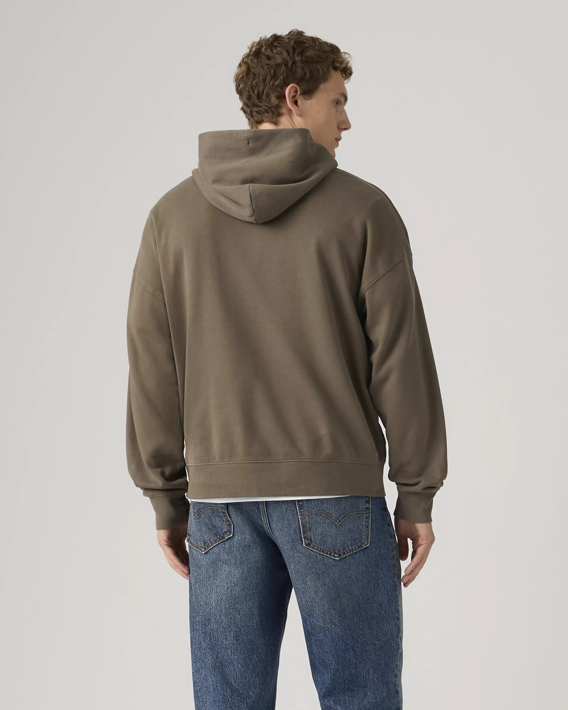 Худи Levi's Soft Boxy Garment Dye, коричневый — фото 4