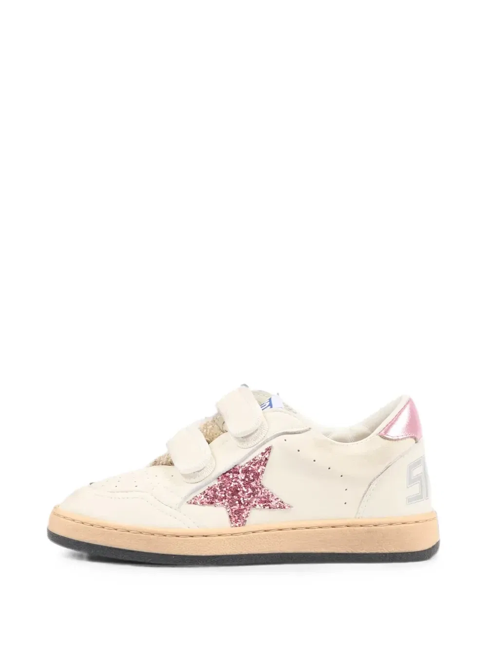 Кожаные кроссовки Ball Star Golden Goose Kids, бежевый — фото 4