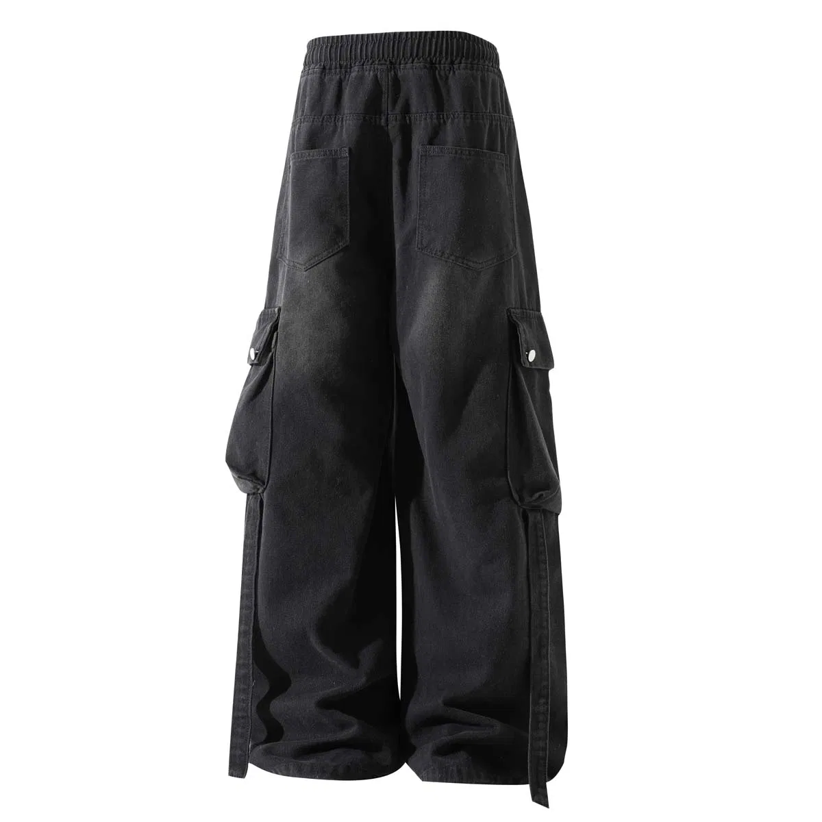 Детские карго-брюки свободного кроя с широкими штанинами GWAF, Black (Fleece-Lined)