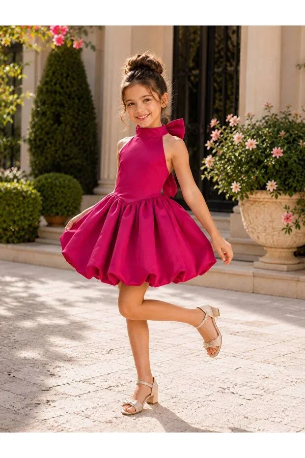 Детское платье для девочек с принтом Balloon skirt Lunavella, Fuchsia