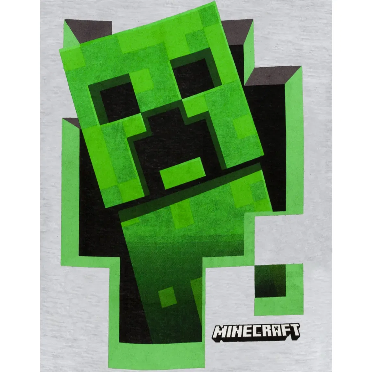Детская футболка для мальчиков с принтом Large Creeper Minecraft, Black — фото 2