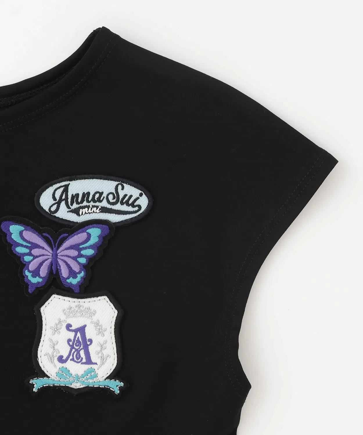 Детское платье без рукавов с принтом ANNA SUI mini, Turquoise Blue — фото 4