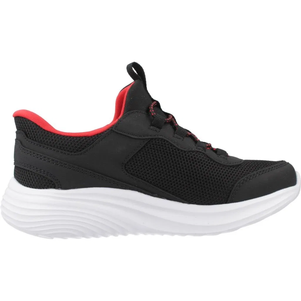 Детские кроссовки с технологией Slip-ins Bounder Pro Skechers, Schwarz Weiss Schwarz — фото 4