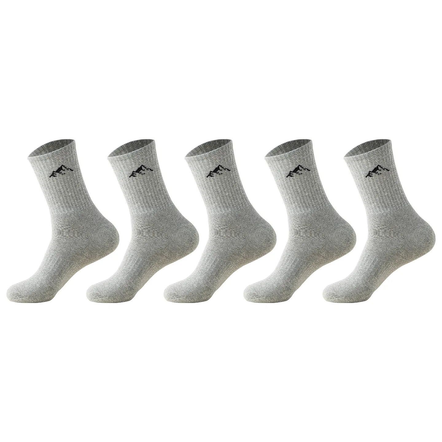 Детские носки-гольфы с однотонным дизайном, комплект из 5 пар Light Gray, MIIOW