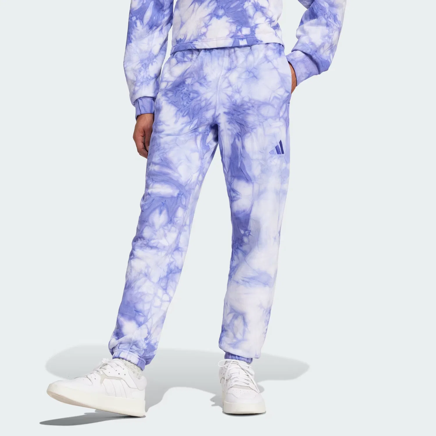 Брюки повседневные из флиса, Adidas, Half Cobalt Blue — фото 4
