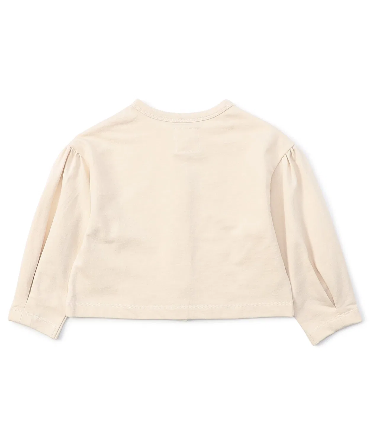 Детский кардиган с цветочными пуговицами, короткий, модель Flower Button Short Cardigan, apres les cours, Ivory — фото 3