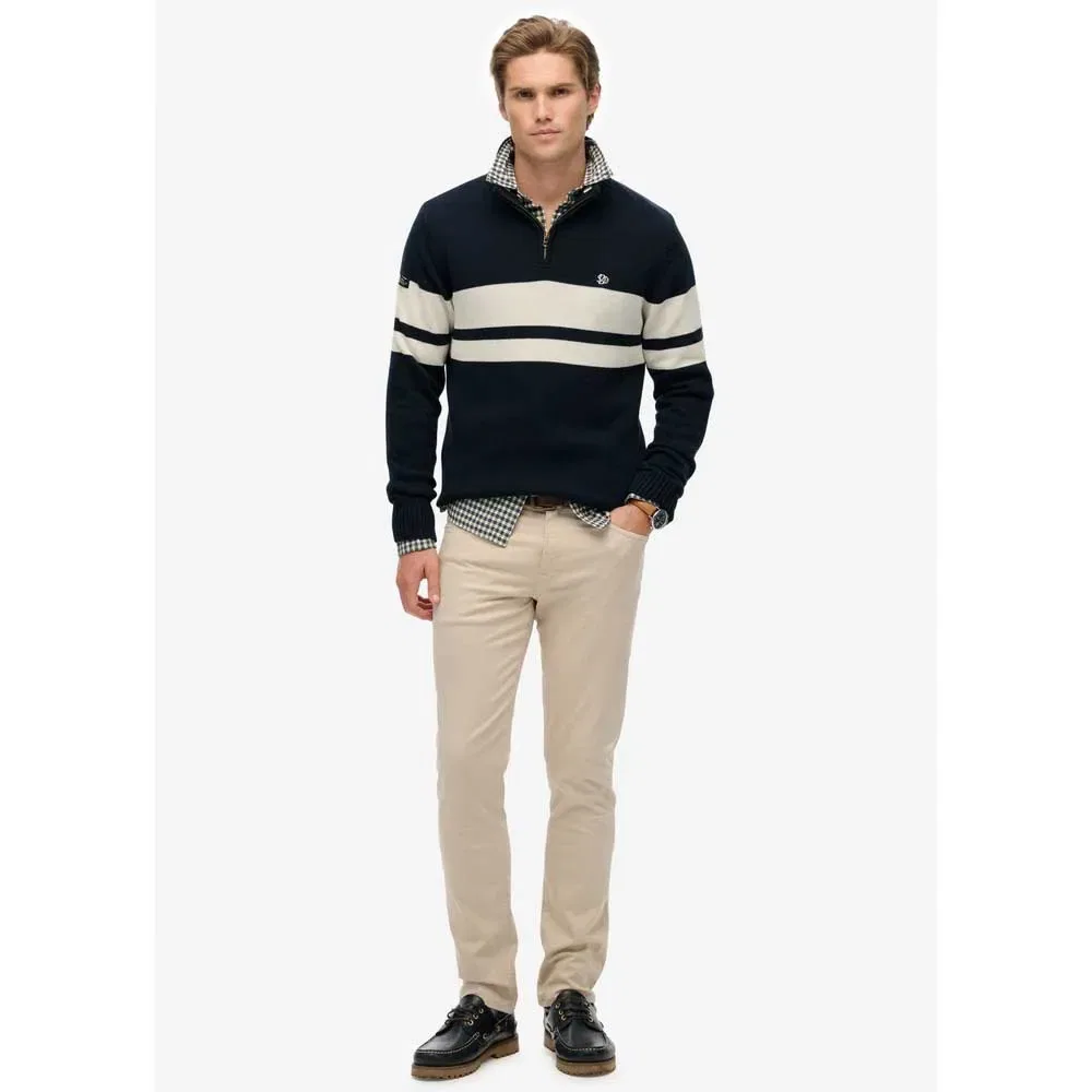 Брюки Merchant Sateen 5 Pocket Superdry, бежевый — фото 4