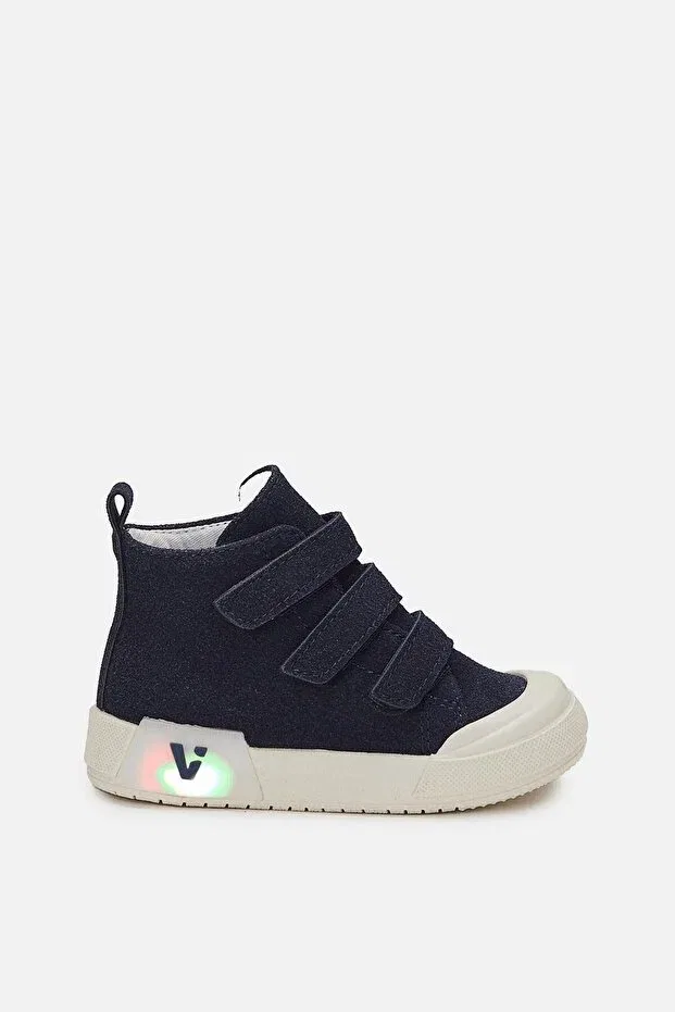 Детские ботинки для девочек на липучке Naru Vicco, Navy Blue — фото 2