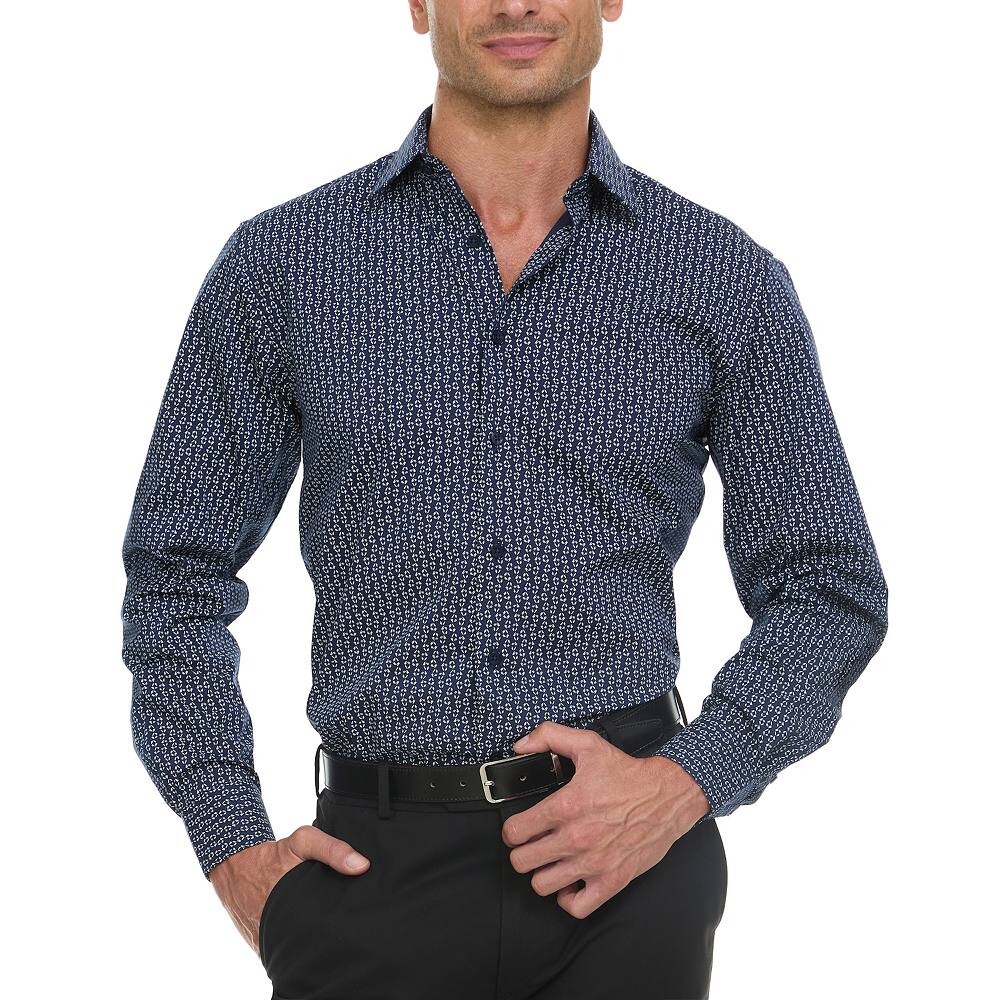 

Мужская классическая рубашка узкого кроя Ben Sherman, цвет Navy White Print