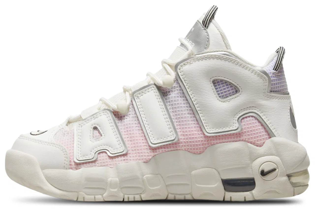 Кроссовки для мальчиков Air More Uptempo Nike, цвет Black/Light Thistle/Sail — фото 2