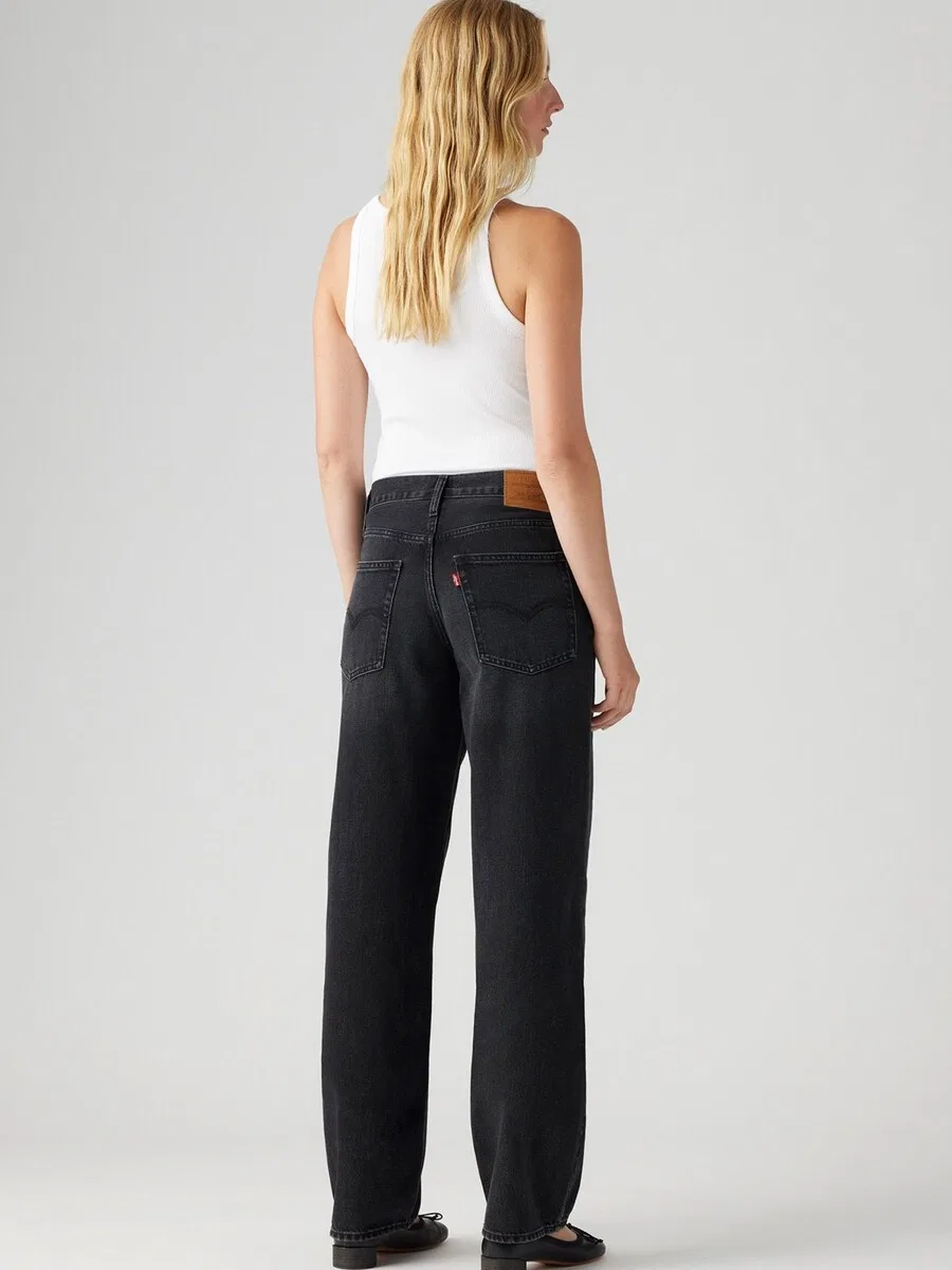Джинсы LEVI'S Regular 'BAGGY DAD' из черного денима — фото 3