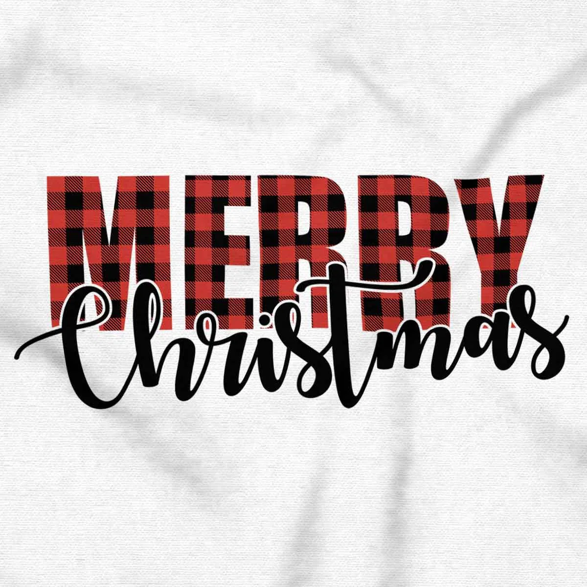 Детский боди-комбинезон с длинным рукавом с принтом Xmas Holiday Plaid Merry Christmas Brisco Brands, White — фото 2