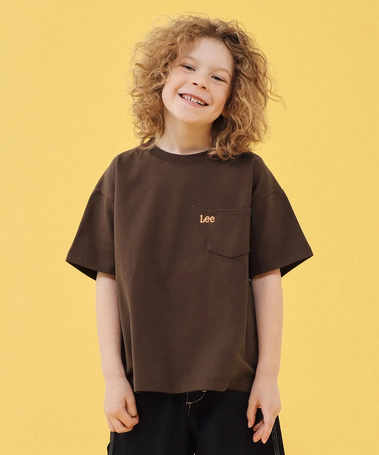Детская футболка с длинным рукавомLee Logo Pocket T-Shirt Lee, Brown