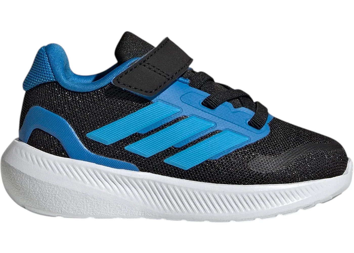 Детские кроссовки спортивные Adidas Runfalcon 5, Core Black/Lucid Aquamarine/Lucid Ray Blue