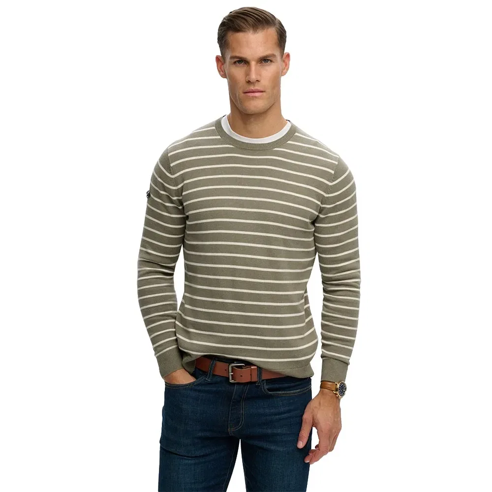 Свитер Merchant Breton Superdry, зеленый