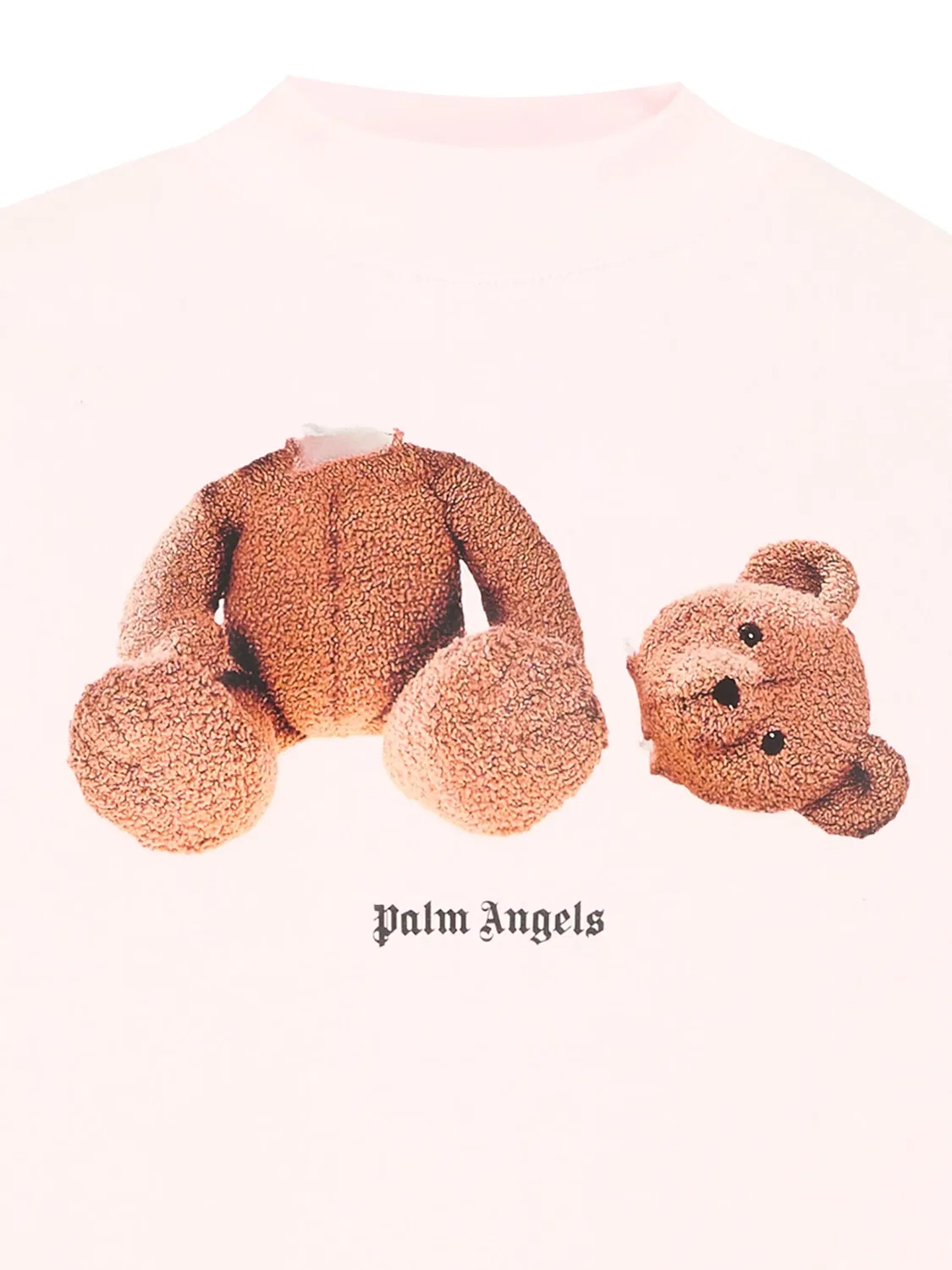 Palm Angels Свитшот с принтом медвежонка розовый — фото 2