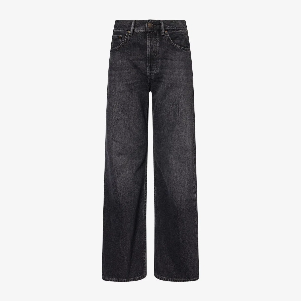 Джинсы прямого кроя с широкими штанинами Acne Studios, черный