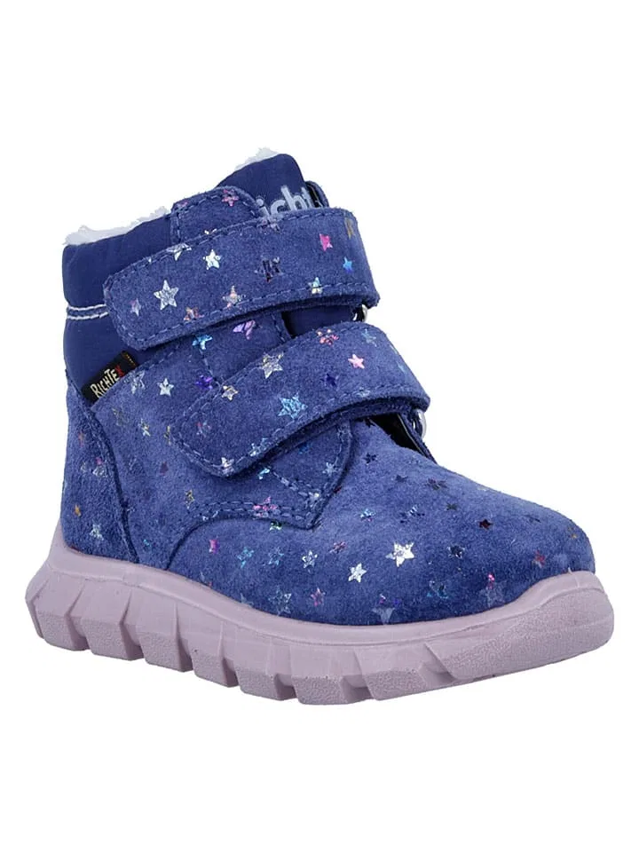 Ботинки зимние кожаные Snow Mini Richter Shoes, синий