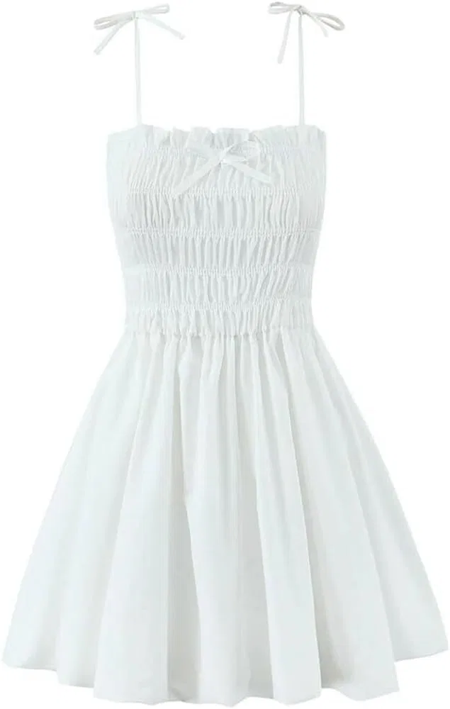 Женское коктейльное платье с корсетной шнуровкой, White