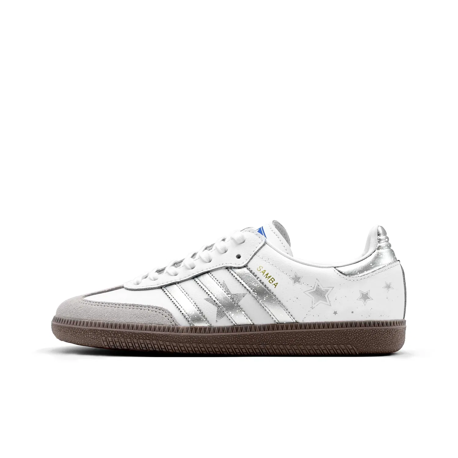 Детские кеды для скейтбординга с синтетическим верхом Adidas Originals SAMBA OG, Silver