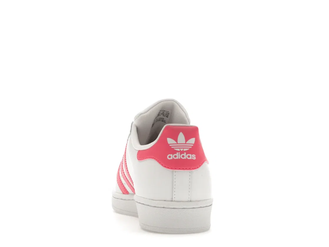 Детские кроссовки Lifestyle с перфорированным носком Adidas Superstar, Cloud White/Real Pink/Real Pink — фото 4