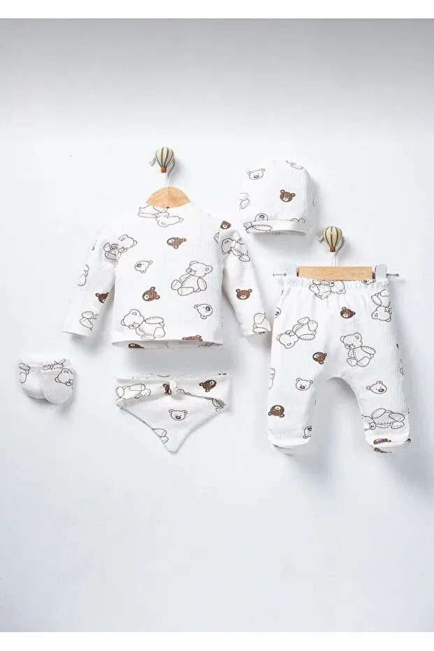 Детский комплект одежды для новорожденных с принтом Simurg Baby, White — фото 2