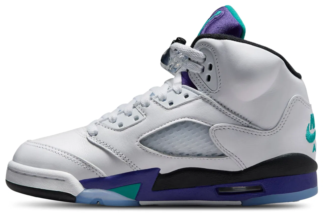 Кроссовки для мальчиков Air 5 Retro OG Jordan, цвет White/Purple — фото 2