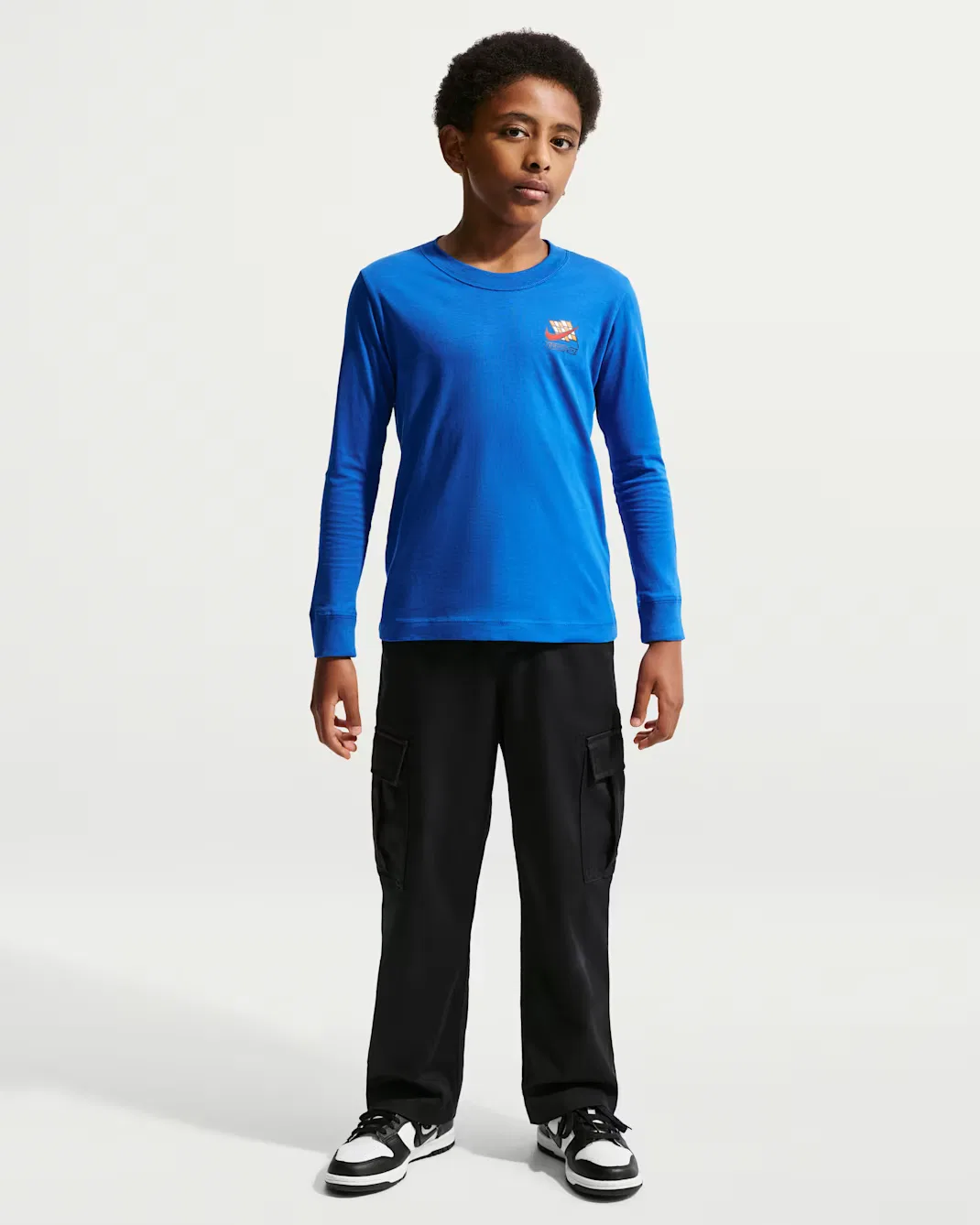 Детская футболка с длинными рукавами для подростков Nike Sportswear, Game Royal — фото 4