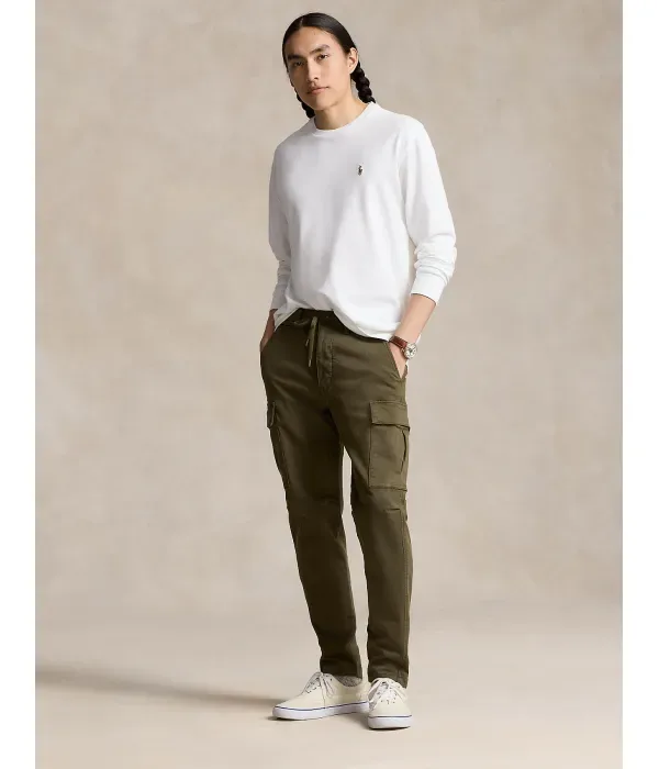 Лонгслив custom slim fit Polo Ralph Lauren, белый — фото 3