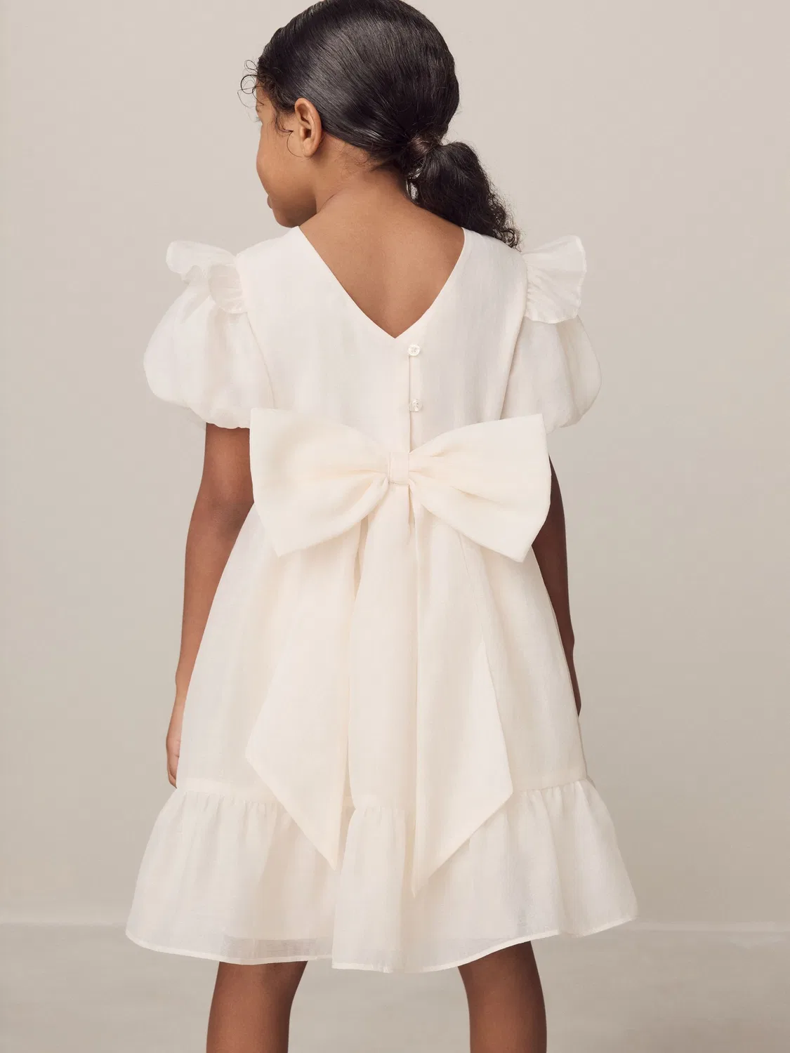 Платье подружки невесты с бантом на спине Laura Ashley Ivory — фото 3