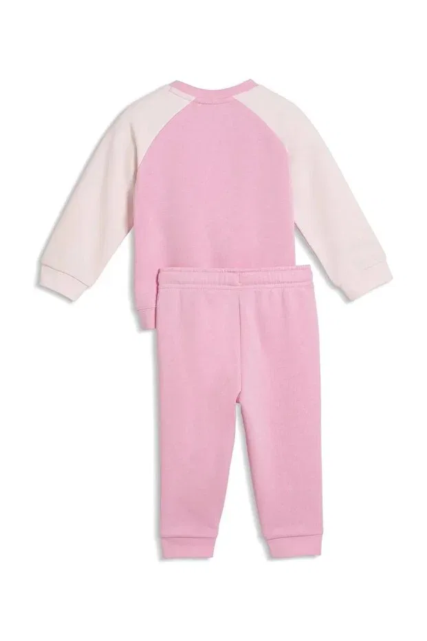Детский спортивный комплект для девочек однотонный Super Crew Set Puma, Pink — фото 2