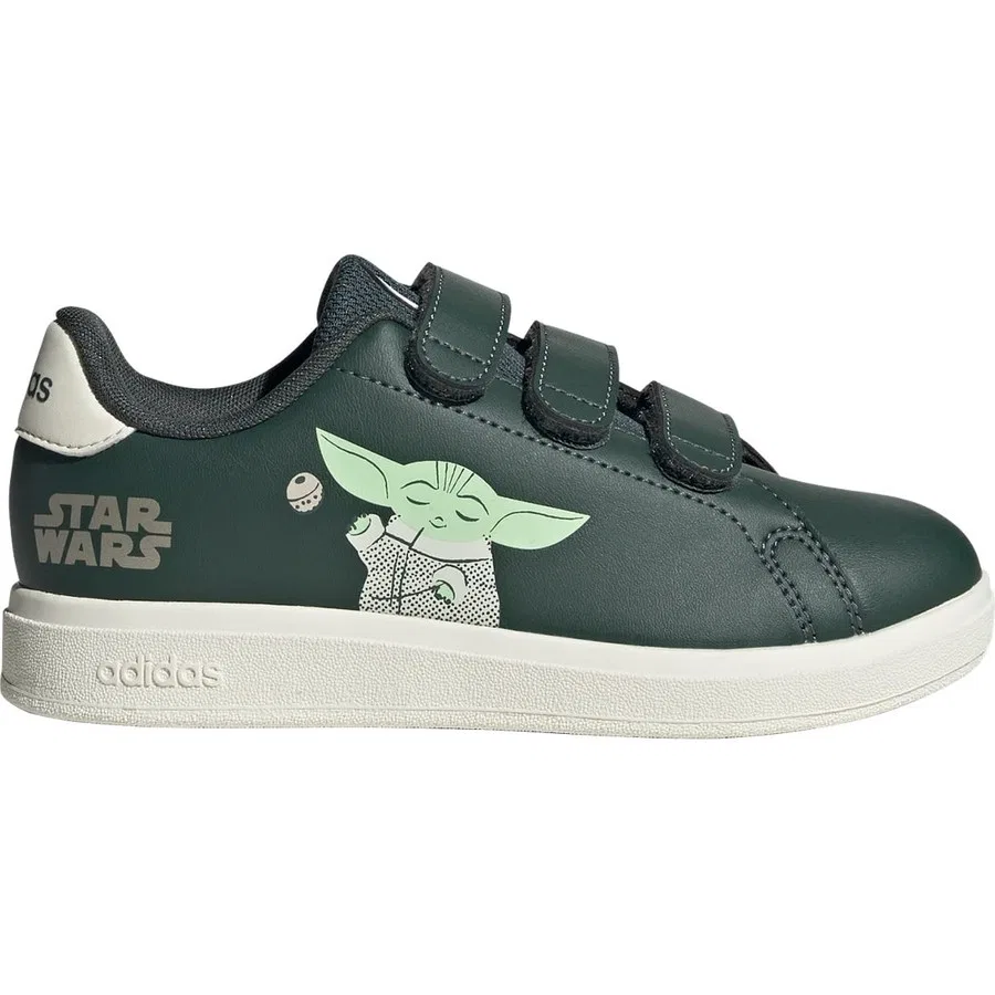 Детские кроссовки с принтом Grogu Star Wars Advantage adidas, Сине-белый