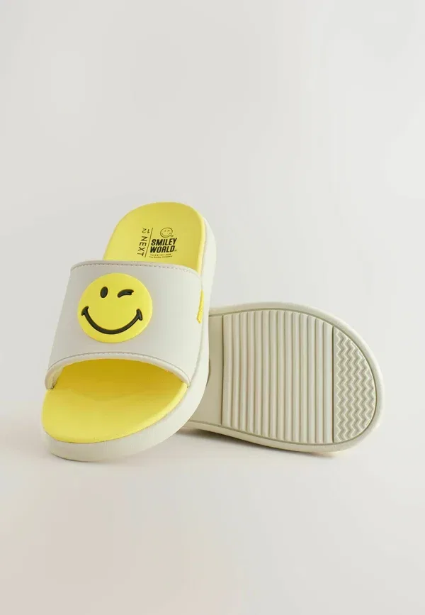 Сланцы Smiley World Next, bone white, белый — фото 3