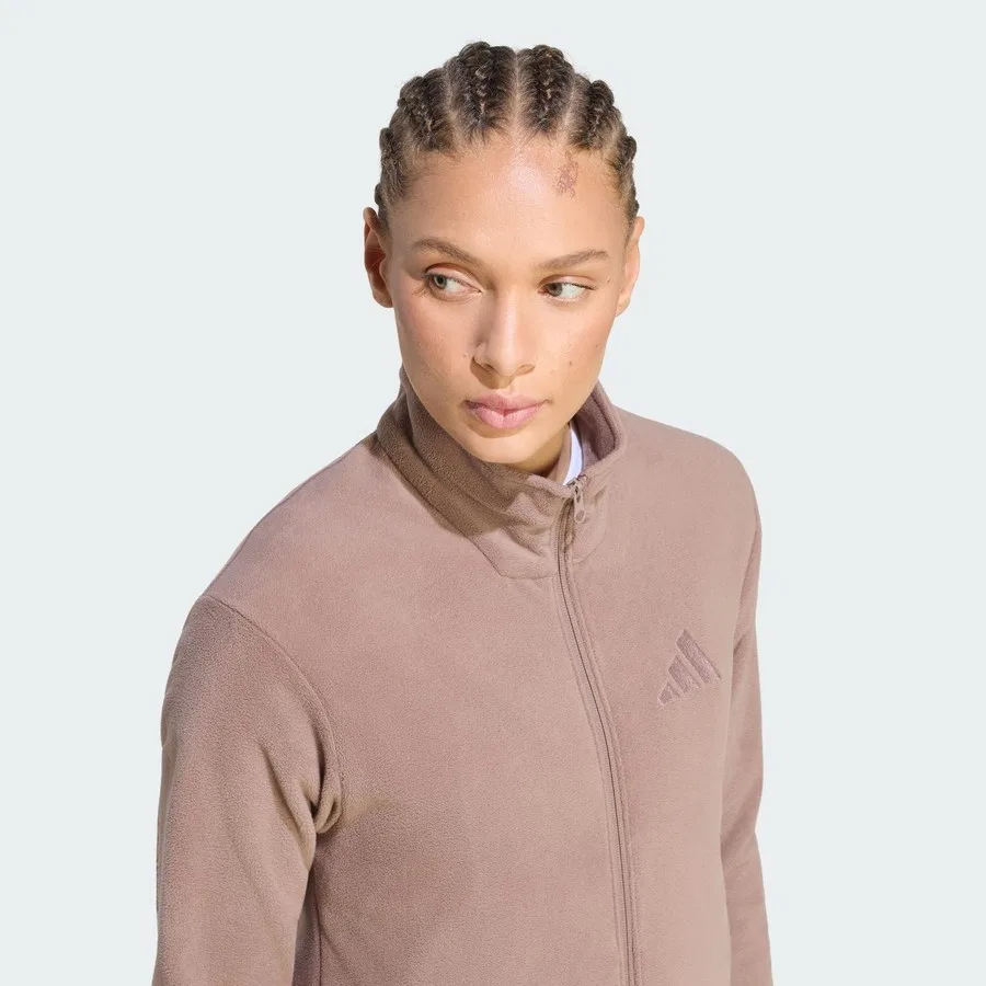 Женская флисовая куртка с длинным рукавом Terrex Multi Essentials Full Zip Fleece adidas, Коричневый — фото 4
