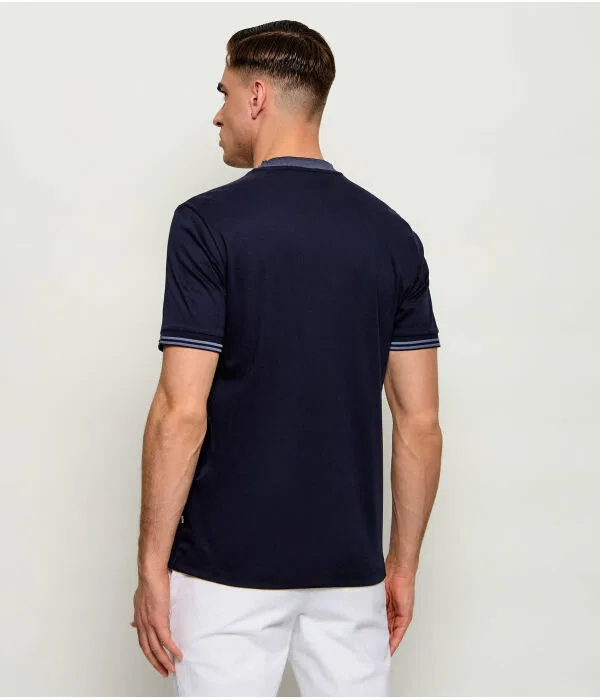 Мужская футболка с V-образным вырезом H-Tessler Slim Fit BOSS, Blu Marino — фото 3