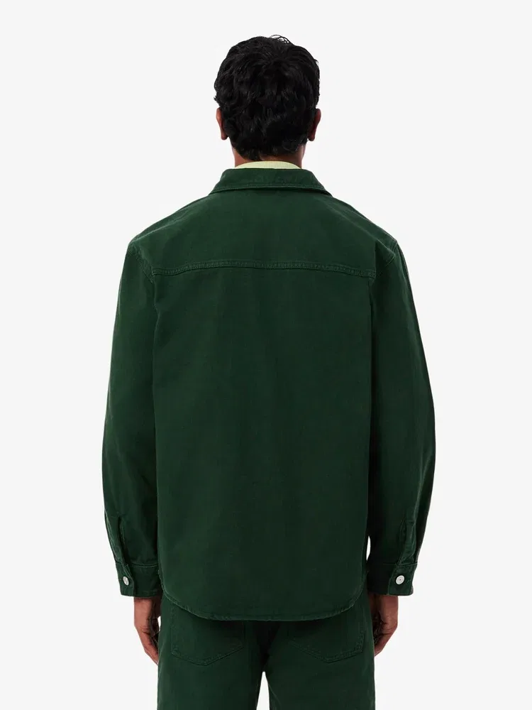Джинсовая рубашка LACOSTE, Зеленый — фото 4