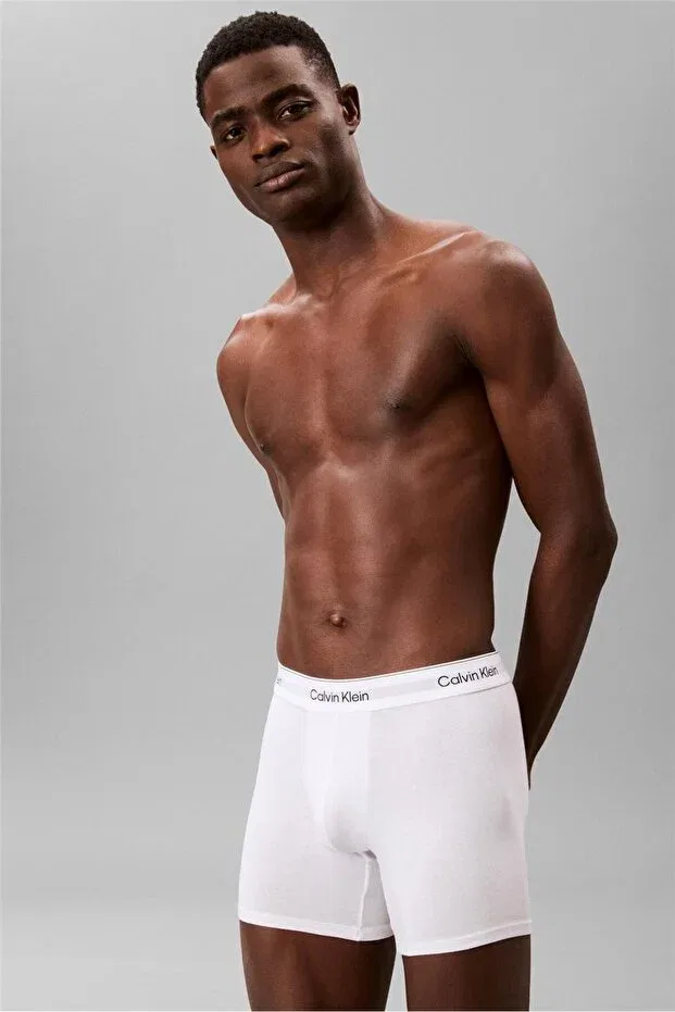 Мужские боксеры 3-шт с эластичным поясом Calvin Klein, White — фото 2