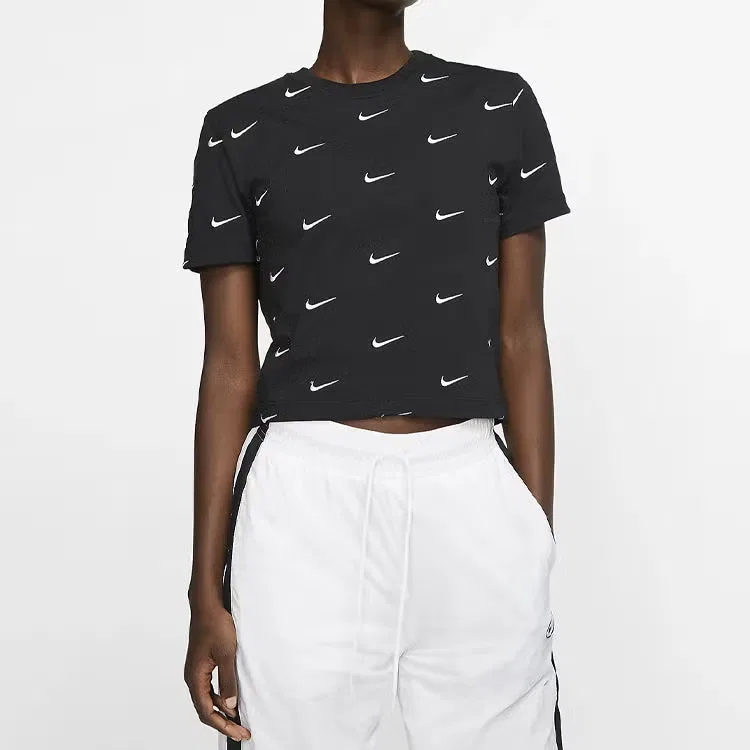 Футболка с коротким рукавом с вышитым логотипом NikeLab Swoosh Nike, черный — фото 2