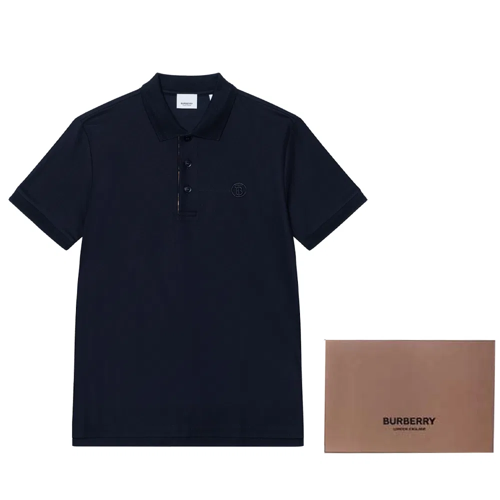 Мужское поло Burberry, Coal Blue