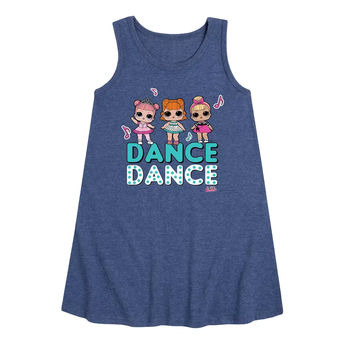 Детское платье-трапеция без рукавов Dancing Dolls Dance L.O.L. Surprise!, Heather Navy