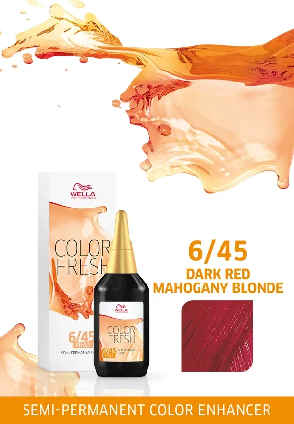Краска для волос 75 мл Professionals color fresh Wella, Perl, цвет dark blonde red-mahagoni — фото 3