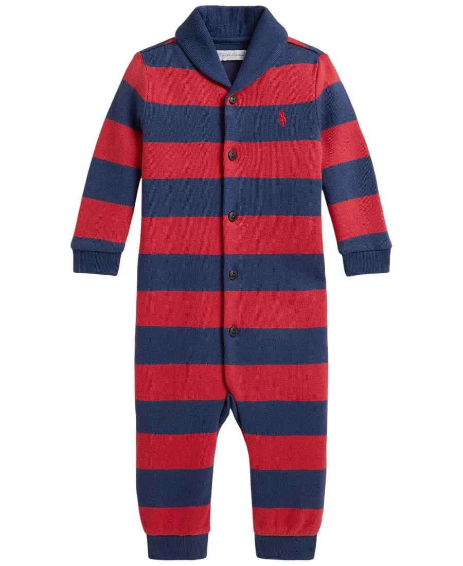 Комбинезон с длинным рукавом, в полоску Polo Ralph Lauren, Red Navy